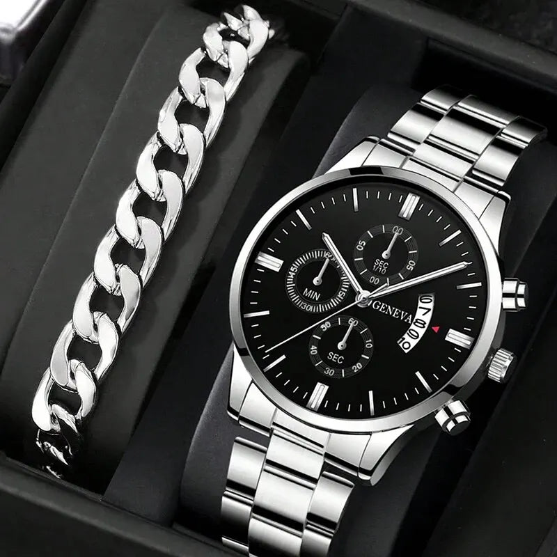 Reloj y pulsera de cuarzo