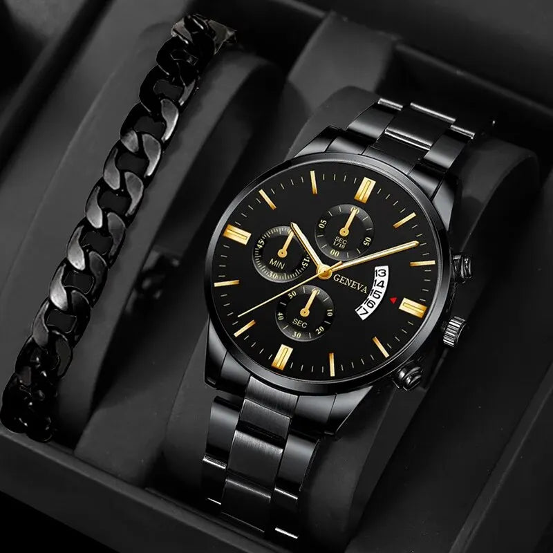 Reloj y pulsera de cuarzo